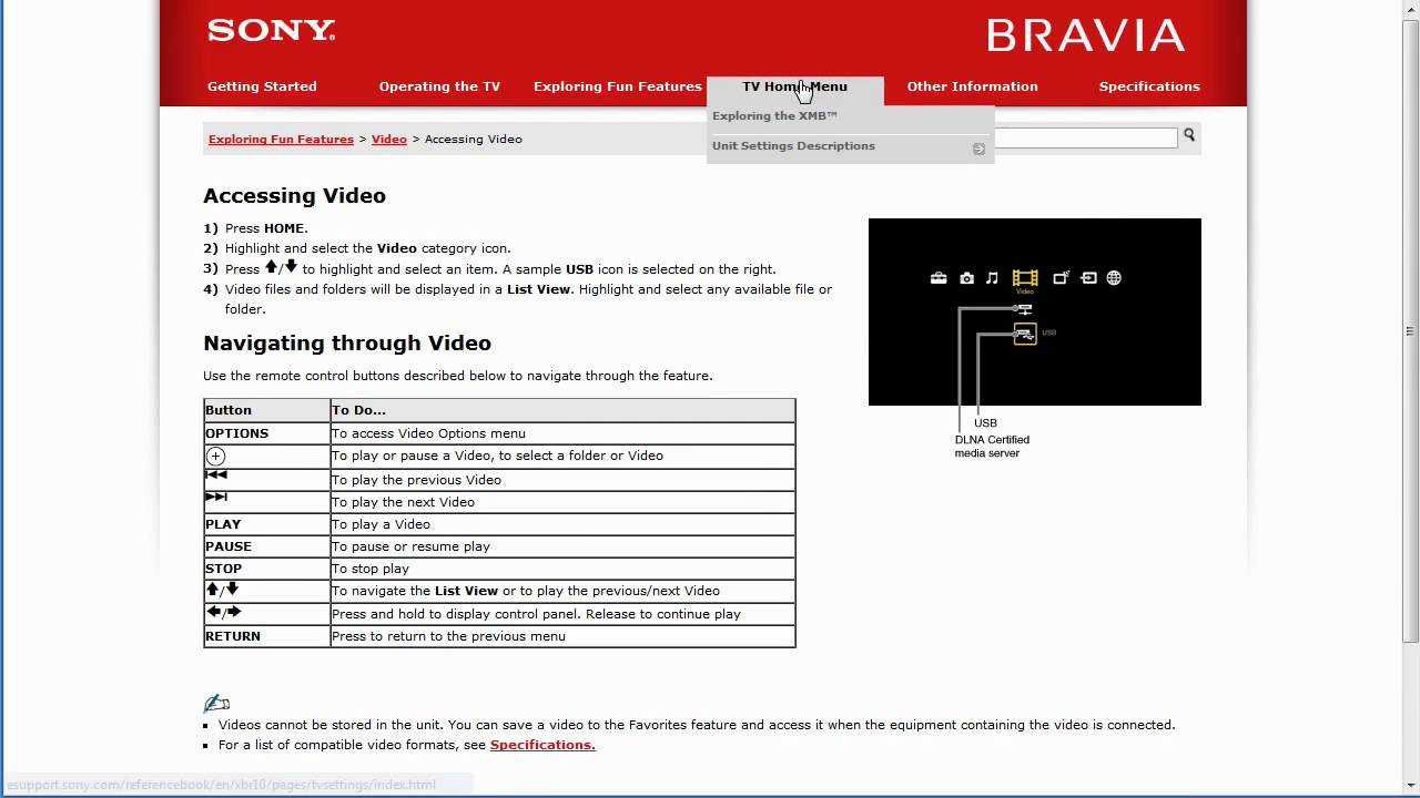 Sony Bravia 40 Inch Manual